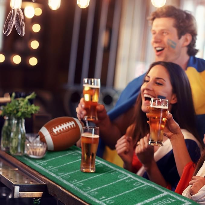 Football Table Runner Artificial Grass Decoration 16 x 59 Inch Grass Touchdown Game Days Table Centerpieces Decor for Football Party Favors Kitchen Dining Home