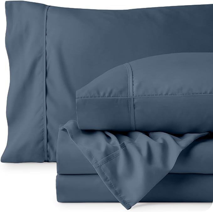 Bare Home Twin XL Sheet Set - College Dorm Size - Luxury 1800 Ultra-Soft Microfiber Twin Extra Long Bed Sheets - Deep Pockets - Easy Fit - Extra Soft - 3 Piece Set - Bed Sheets (Twin XL, Bering Sea)