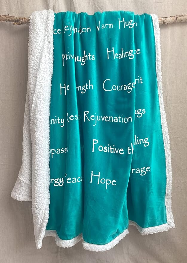 WOLF CREEK BLANKET - Compassion Blanket (Brand)- Strength Courage Super Soft Warm Hugs, Get Well Gift Blanket Plush Healing Thoughts Positive Energy Love & Hope