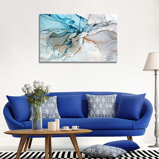 DZL Art A73881 Framed Wall Art Colorful Abstract Painting Background Canvas Wall Art Print Painting for Wall Decor Home Decor