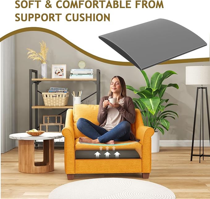 Couch Cushion Support for Sagging Seat Sofa Couch Supports for Sagging Cushions Curved High Density Foam Grey Pack of 1