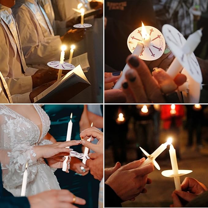 Set of 40 White Candles Mini Unscented Taper Candles for Christmas,Household, Wedding, Rituals, Prayer, Birthdays, Meditation, Altar,Party and Home Décor Candlesticks - 4 Inch Tall