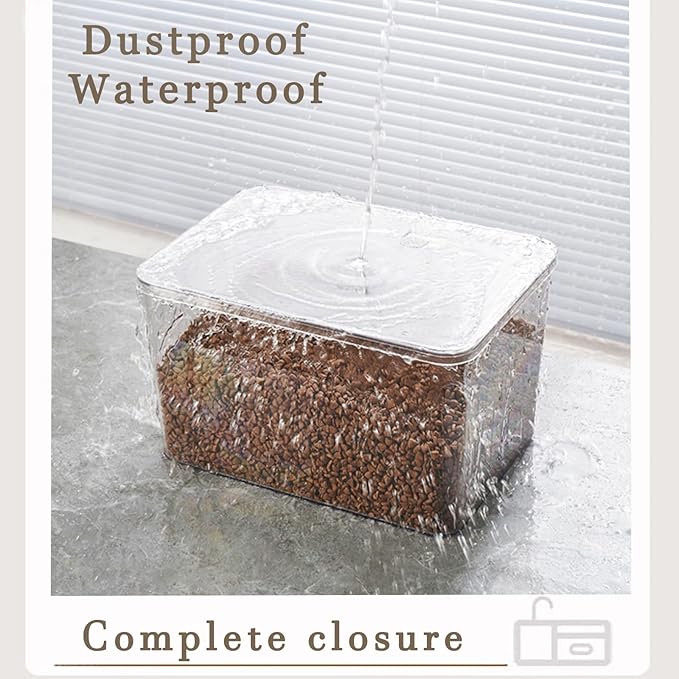 Clear plastic storage bins with LIDS-4packs,storage containers for snacks, cosmetics, books, dog food, Storage Organizer for Nursery,Kitchen, Living room,Bedroom, Bathroom, Office