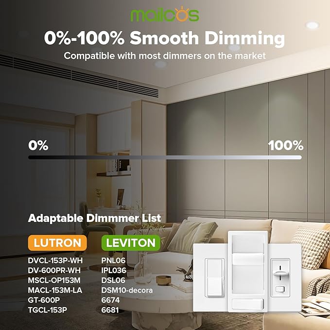 MAILCOS 12 Pack 4 Inch 5CCT Ultra-Thin LED Recessed Ceiling Light with Junction Box, 2700K-5000K Selectable, 810LM High Brightness, Dimmable Canless Wafer Downlight, 9W 120V, ETL