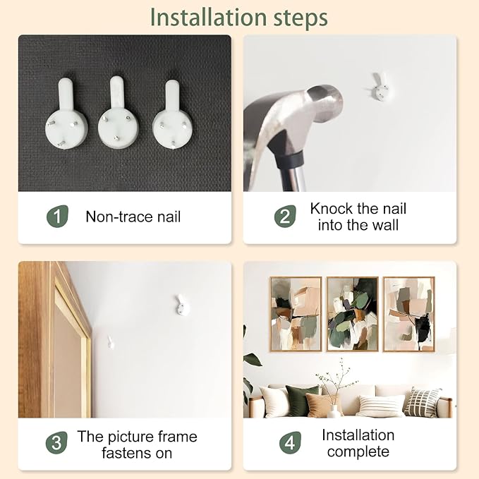 CHDITB Modern Abstract Framed Canvas Wall Art Set, Minimalist Wall Decor, Neutral Pastel Illustration Artwork Vintage Aesthetics Painting, Large 3 Piece Art Prints For Living Room, Bedroom 24"x36"x3