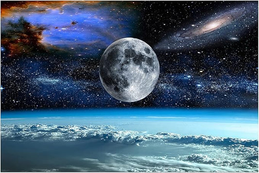 XXM WallArt FC2569 Space View From Earth Canvas Wall Art Landscape Modern Decor Abstract for Living Room, Bedroom, Kitchen, Home and Office