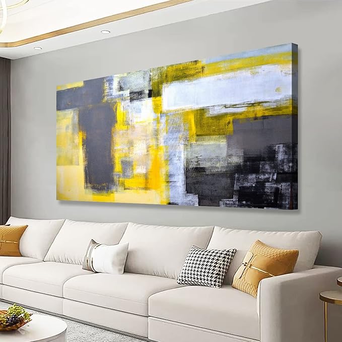 Color Block Abstract Pictures Canvas Wall Art for Living room Bedroom Wall Decor,Abstract Wall Art Print Paitnings for home Decor,Morden Artwork Line Drawing Full of Imagination Canvas Art