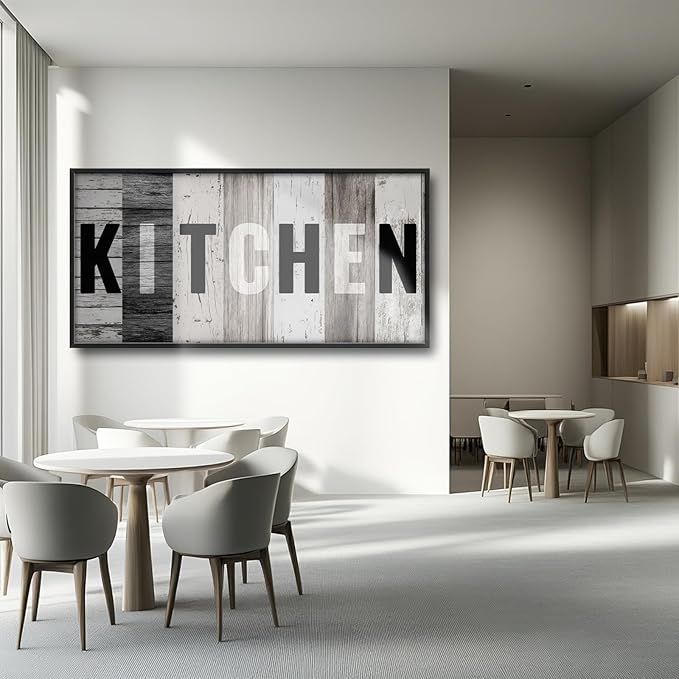 Lovira Kitchen Sign Large Canvas Wall Art Decor Pictures Prints Painting Framed Modern Home Artwork for Kitchen Dining Roomt 30"x60"