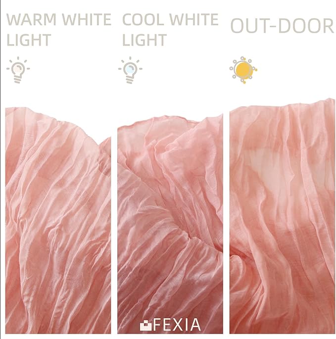 FEXIA 3 Pack Pink Table Runner 35x120 Inches for Baby Shower Decoration Spring Easter Table Runner for Wedding Party First Communion Centerpiece Engagement Bridal Shower Boho Decoration