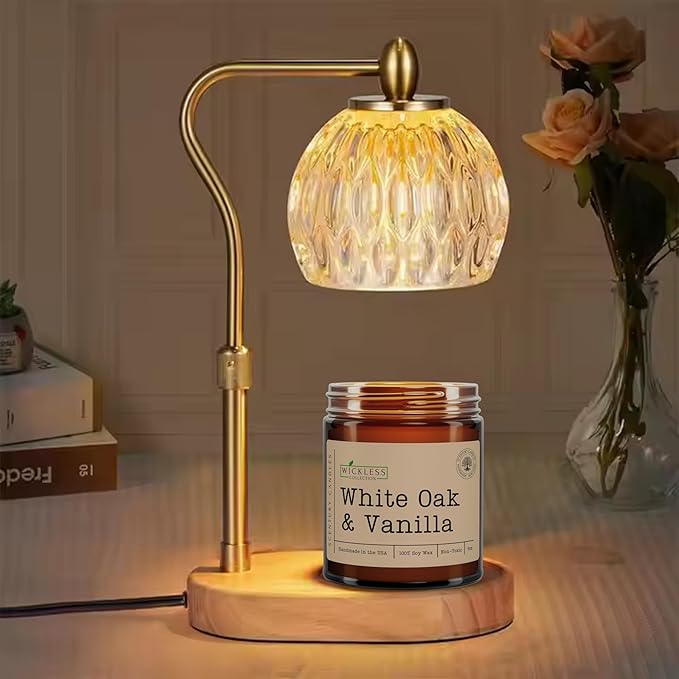 Wickless Candles for Candle Warmer Lamp, Many Scents to Choose, 100% Non-Toxic Soy Wax, Scented Candle Melts for Warming Plate, Handmade in The USA (White Oak & Vanilla)