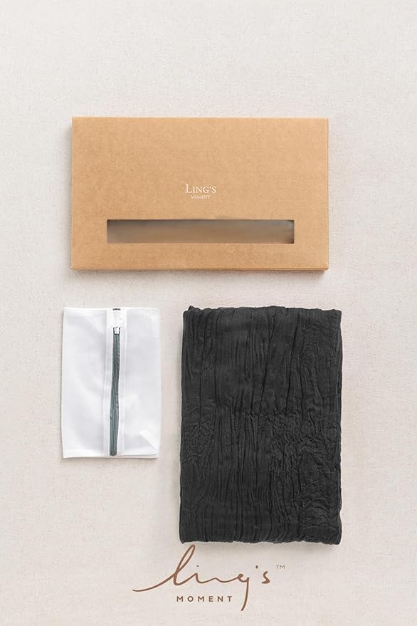 Ling's moment 14Ft Black Cheesecloth Table Runner Boho Chic Gauze Semi-Sheer Halloween Tablecloth for Wedding Celebrations for Baby Shower Decorations