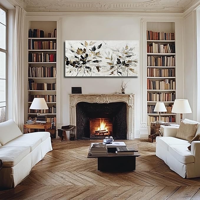 Framed Wall Prints Modern Abstract Wall Art Office Wall Decor 29"x58" Large Canvas Wall Art for Bedroom Home Black and White Graffiti Posters for Room Aesthetic