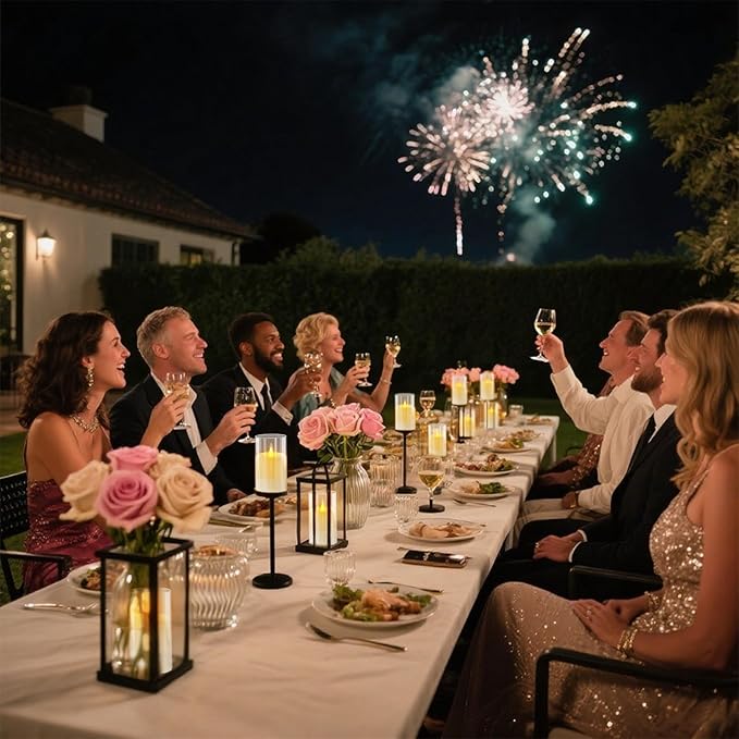 2 Pcs Flameless Candles with Remote and Timer(D3 xH6), Pure White Flickering Battery Operated Acrylic LED Pillar Candles, Electric Fake Candles for Holiday Wedding Home Party Fireplace Décor