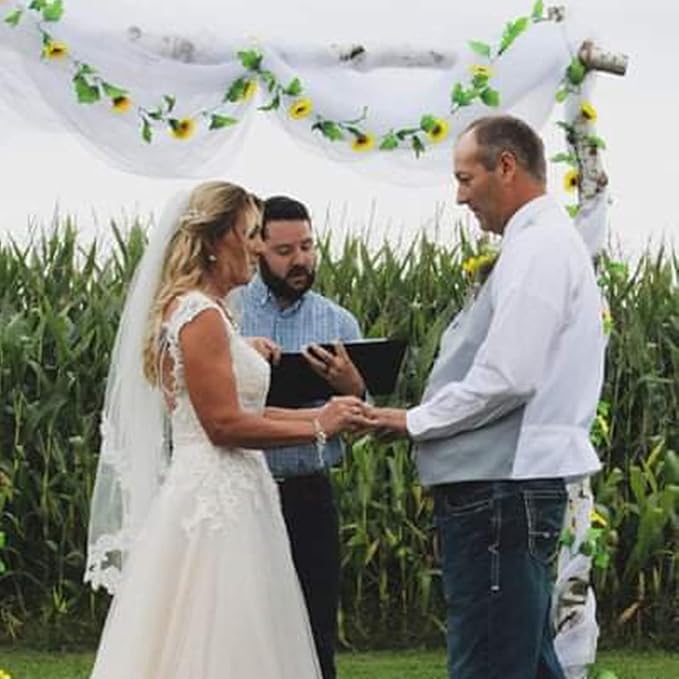 UKELER 2 Pack Artificial Sunflower Vines Fake Hanging Garland Yellow Sunflower Floral Vine Artificial Flowers for Home Hotel Office Wedding Party Garden Craft Art Décor