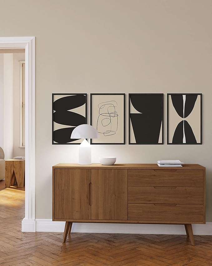 Haus and Hues 16x24 Black Oak Wood Picture Frames Set of 15 - Premium Bulk Picture Frames 16x24 Bundle - Elegant Gallery Wall Frame Set for Posters, Art Display - Ideal for Wall Decor in Home & Office