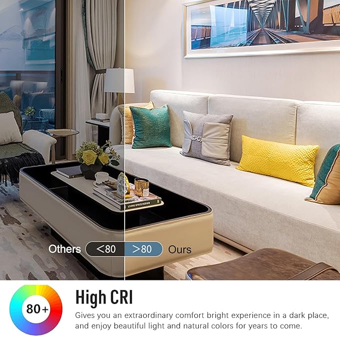 12 Pack Recessed Lighting 6 Inch LED Ceiling Lights with Junction Box, 6000K Canless Recessed LED Can Lights, 12W 110W Eqv, 1050LM High Brightness LED Lights