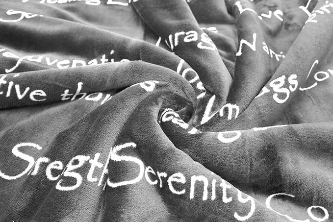 WOLF CREEK BLANKET - Compassion Blanket (Brand)- Strength Courage Super Soft Warm Hugs, Get Well Gift Blanket Plush Healing Thoughts Positive Energy Love & Hope (Charcoal, 50 x 65 Sherpa)