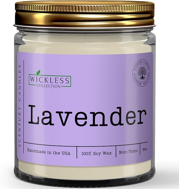 Wickless Candles for Candle Warmer Lamp, Many Scents to Choose, 100% Non-Toxic Soy Wax, Scented Candle Melts for Warming Plate, Handmade in The USA (Lavender Clear)