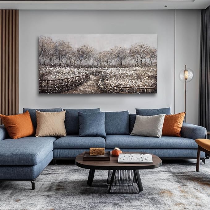 GAIDUOMAI Large Canvas Artwork Tree Pictures Wall Decor Flower Painting Vintage Botanical Wall Prints for Living Room Bedroom Kitchen 29"x58" Home Decor