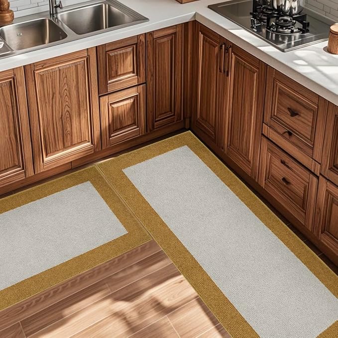 Machine Washable Runner Rug 24" x 84", Non Slip Kitchen Mat for Floor, Absorbent Entryway Rug for Kitchen, Bedroom, Hallway, Bathroom, Door (Roll Packing)