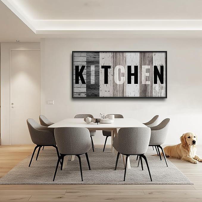 Lovira Kitchen Sign Large Canvas Wall Art Decor Pictures Prints Painting Framed Modern Home Artwork for Kitchen Dining Roomt 30"x60"