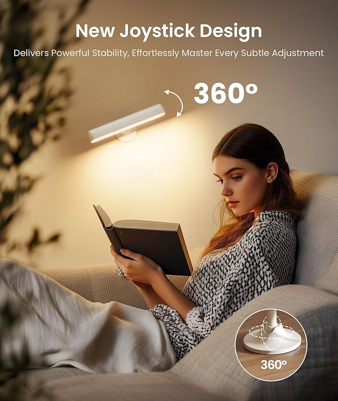 Wall Sconces Rechargeable 7500mAh Battery Operated Wall Lights Cordless LED Wall Lamp, Touch and Remote Control, 3 Colors Wall Lamps 360° Rotate Dimmable Brightness with 15 RGB Colors