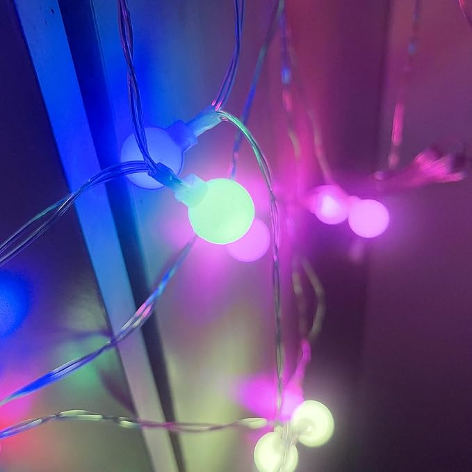 LED Globe String Lights - 19.7ft USB Color Changing Twinkle Lights with Remote for Indoor, Classroom, Halloween, Room, Christmas