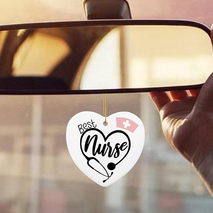 Nurse Gift for Women - Appreciation, Thank You Gifts for Nurses, Retirement Nurse Gift Ideas Nursing Gifts for Nurses - Heart Hanging Plaque