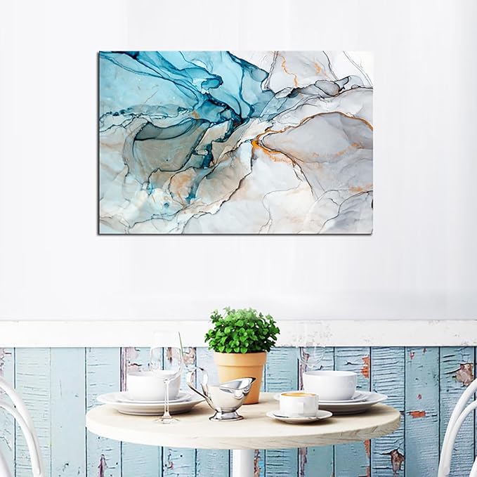 DZL Art A73881 Framed Wall Art Colorful Abstract Painting Background Canvas Wall Art Print Painting for Wall Decor Home Decor