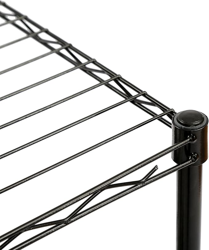 HOMEFORT 5-Tier Wire Shelving Unit, Extra Wide Metal Storage Rack, Free Standing Rack, Durable Organizer Perfect for Pantry Closet Kitchen Laundry Organization in Black, 29" W x 14" D x 61" H