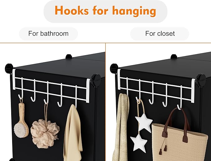 HOMIDEC 6-Cube Storage Organizer, Closet Organizer Storage Cabinet Shelf Bookcase Bookshelf,Storage Cubes Organizer Cabinet for Kids,Closet, Bedroom,Bathroom