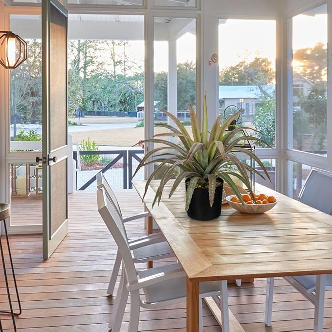 Briful Agave Plant Artificial 17 Inch Fake Potted Plant Large Succulent Fake Plants for Home Office Table Room Indoor/Outdoor Decor (Red)