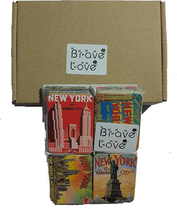 MISWEE 24-pcs magnetic fridge magnets refrigerator sticker home decoration accessories magnet paste arts crafts (new york)