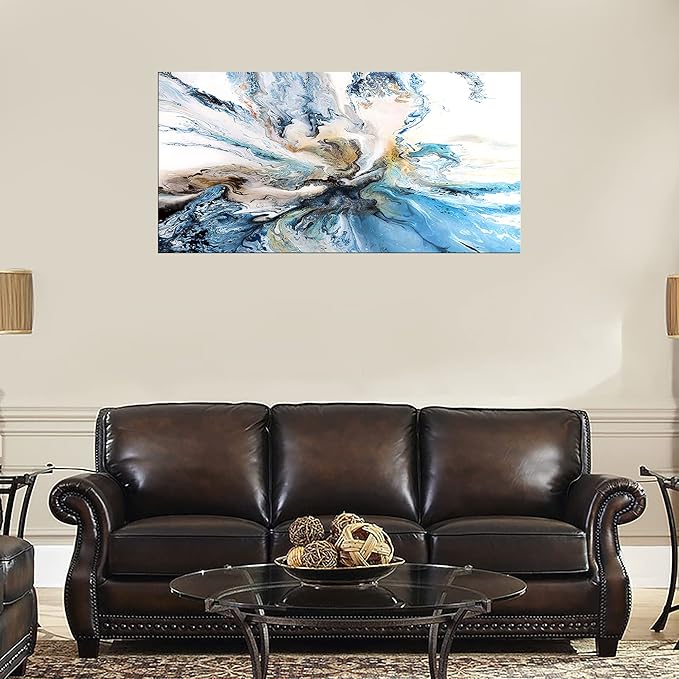 DZL Art A74962 Large Abstract Canvas Wall Art For Living Room Decoration Abstract Watercolor Picture Canvas Prints Painting for for Office Wall Decor Home Decorations