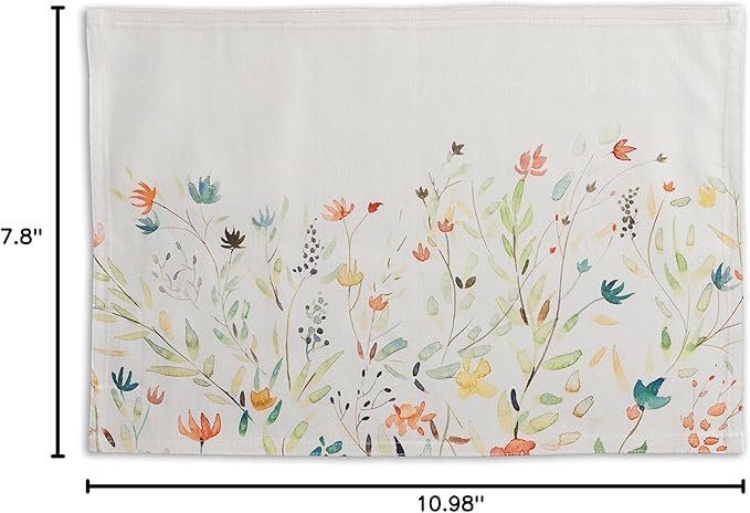 Maison d' Hermine Placemats Set of 2 100% Cotton Washable Cloth Place Mats, Reusable Table Mats for Kitchen Dining Decoration, Party, Wedding, Restaurant Spring/Summer (Colmar, 13" x 19")