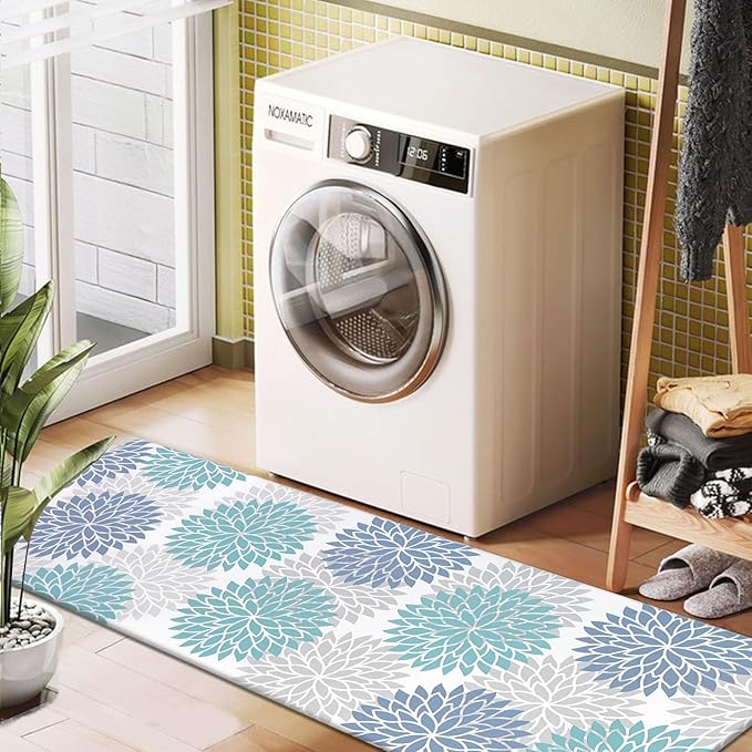 HEBE Anti Fatigue Kitchen Rug Sets 2 Piece Non Slip Kitchen Mats for Floor Cushioned Kitchen Rugs and Mats Waterproof Comfort Standing Mat Runner for Kitchen,Home Office,Sink,Laundry