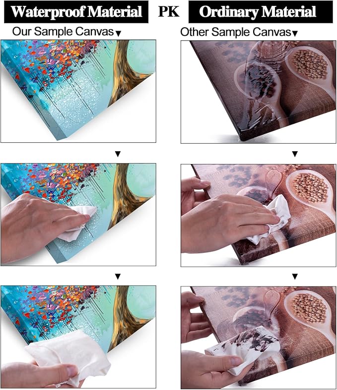 ZESTFLICKR Wall Art tree of Life fly canvas colorful Oil Painting Reproduction Print Modern Abstract Paintings Artwork Landscape Picture for Living Room Bedroom Home Office Kitchen Decor(20x40inch)