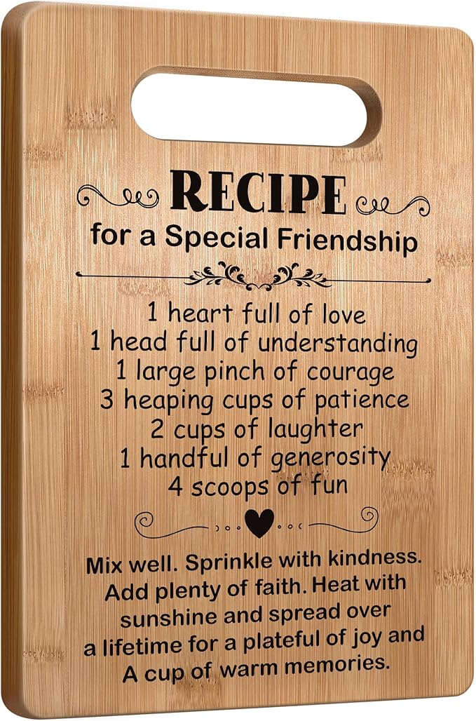 Friendship Gifts for Women Friends Birthday, Bff Gifts, Bestie Gifts for Women, Best Friend Cutting Board Gifts, Inspirational Gifts for Female Friends