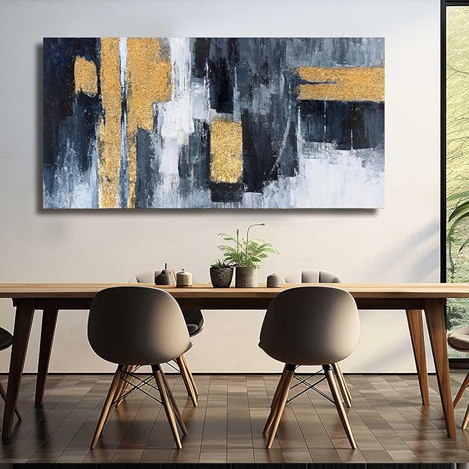 VAYIMDH Neutral Wall Decor Modern Wall Art Abstract Canvas Wall Poster 24"x48" Wall Print for Dining Room Area Decorations for Bedroom