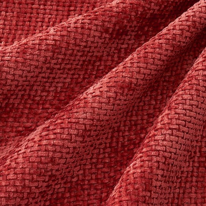 MIULEE Christmas Red Pack of 4 Couch Throw Pillow Covers 16x16 Inch Soft Decorative Chenille Pillow Covers Farmhouse Accent Cushion Covers for Boho Home Decor Sofa Bedroom Living Room