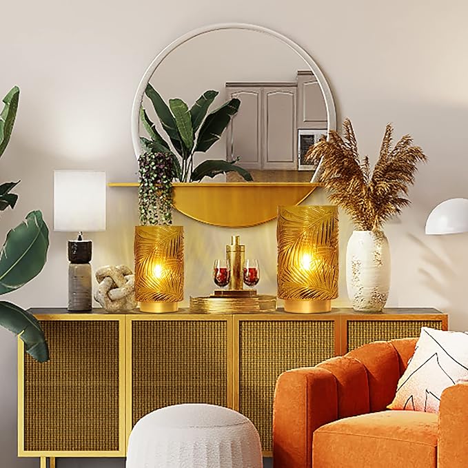 Battery Operated Table Lamp, Cordless Lamps for Home Decor, Battery Powered Nightlight with LED Bulb with Timer, Decorative Lights for Living Room Bedroom Tabletop Entryway Centerpiece Gift (L Yellow)