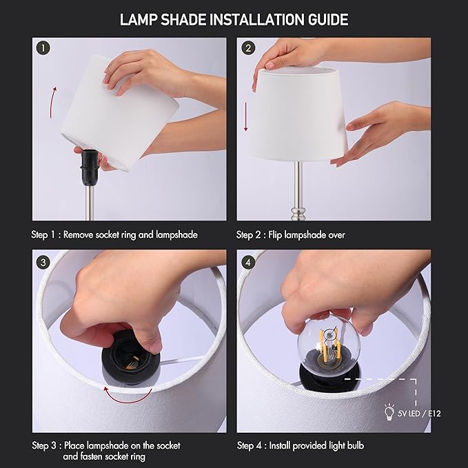 O’Bright Seraph - Cordless LED Table Lamp with Dimmer, Built-in Rechargeable Battery, 3-Level Brightness, Patio Table Lamp, Bedside Night Lamp, Ambient Light for Restaurant, Brushed Nickel