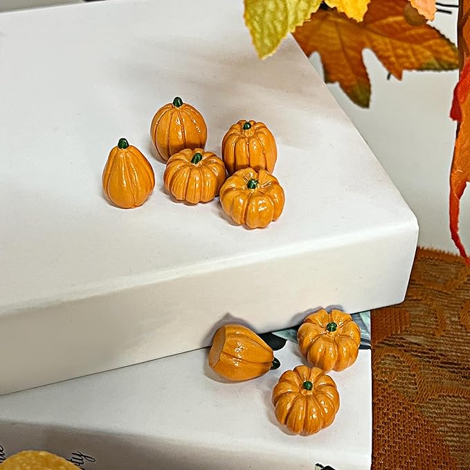 winemana Mini Pumpkins Fall Decorations-80 Pack Thanksgiving Small Pumpkins Fall Vase Bowl Filler, Fall Table Decor for DIY Crafts Home Indoor Halloween Harvest Autumn Decorating (Orange)
