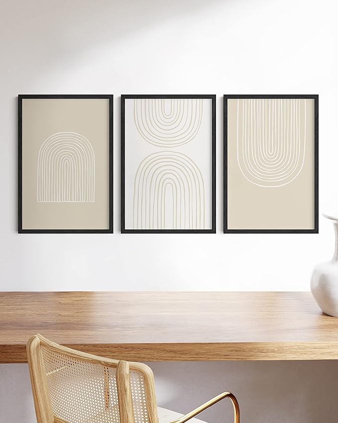 HAUS AND HUES 16x24 Frame 3 Pack - Set of 3, Black Oak Picture Frames 16x24