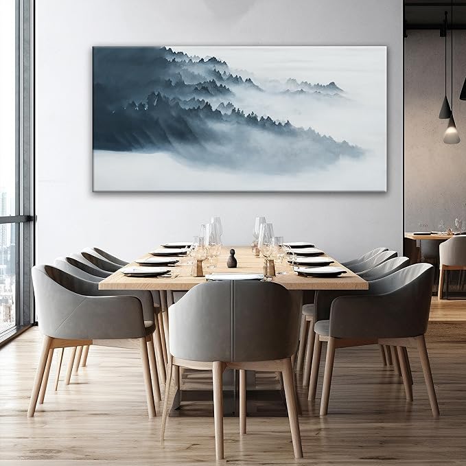 TAIJXAGSG Large Canvas Art Wall Decor Black Grey And White Abstract Wall Art For Living Room Artwork For Dinning Room Bedroom Hotel Office Kitchen Home Wall Decor 29 x 58 In