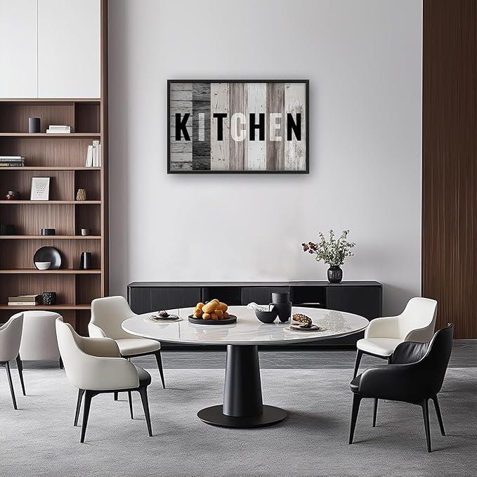 Lovira Kitchen Sign Large Canvas Wall Art Decor Pictures Prints Painting Framed Modern Home Artwork for Kitchen Dining Roomt 24"x36"