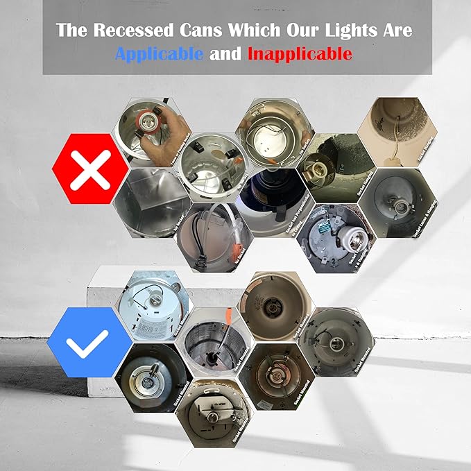 Soliseed 5/6 Inch LED Can Lights Length Adjustable Recessed Lights,12W=60W,2700K Soft White,800LM,Retrofit Led Recessed Lighting ETL Damp Rated,Dimmable,Bevel Trim,Easy Install,6 Pack