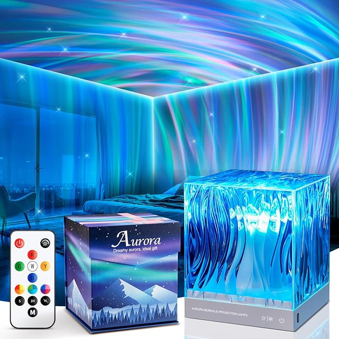 Northern Lights Projector Gifts for Women Gifts for Teenage Girls Boy, 18 Colors Galaxy Projector for Bedroom Lights, Remote Night Light for Kids, Cute Room Decor Aesthetic, Cool Stuff Teen Girl Gifts