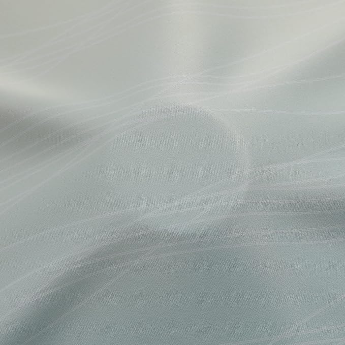 Estelar Textiler Aqua and Beige Ombre Blackout Curtains 72 Inches Length for Bedroom, Thermal Insulated Light Blocking Grommet Gradient Blackout Drapes for Living Room, 42Wx72L, 2 Panels