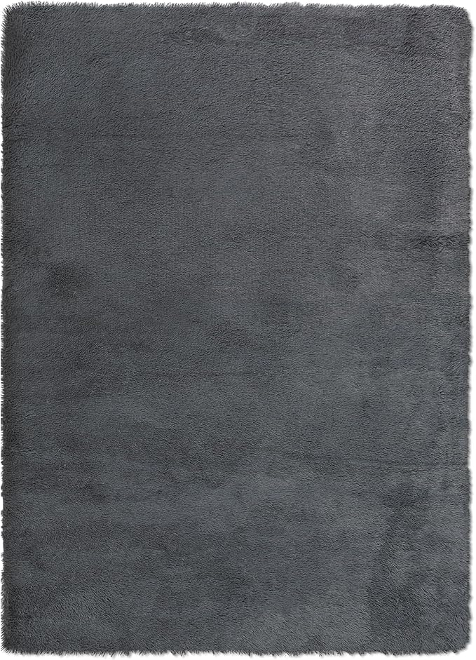8x10 Area Rug for Living Room, Modern Grey Shag Shaggy Plush Carpet Washable Non-Slip Large Rug Super Soft Indoor Fuzzy Fluffy Carpet for Bedroom Home Aesthetic Decor